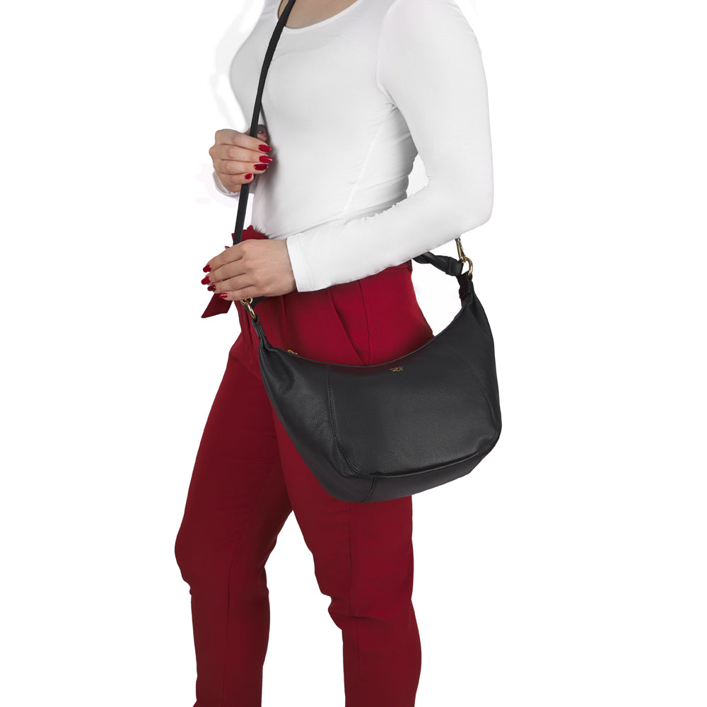 Hobo bag with LED light compartment