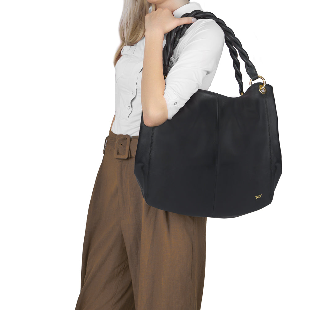 Hobo bag with LED light compartment