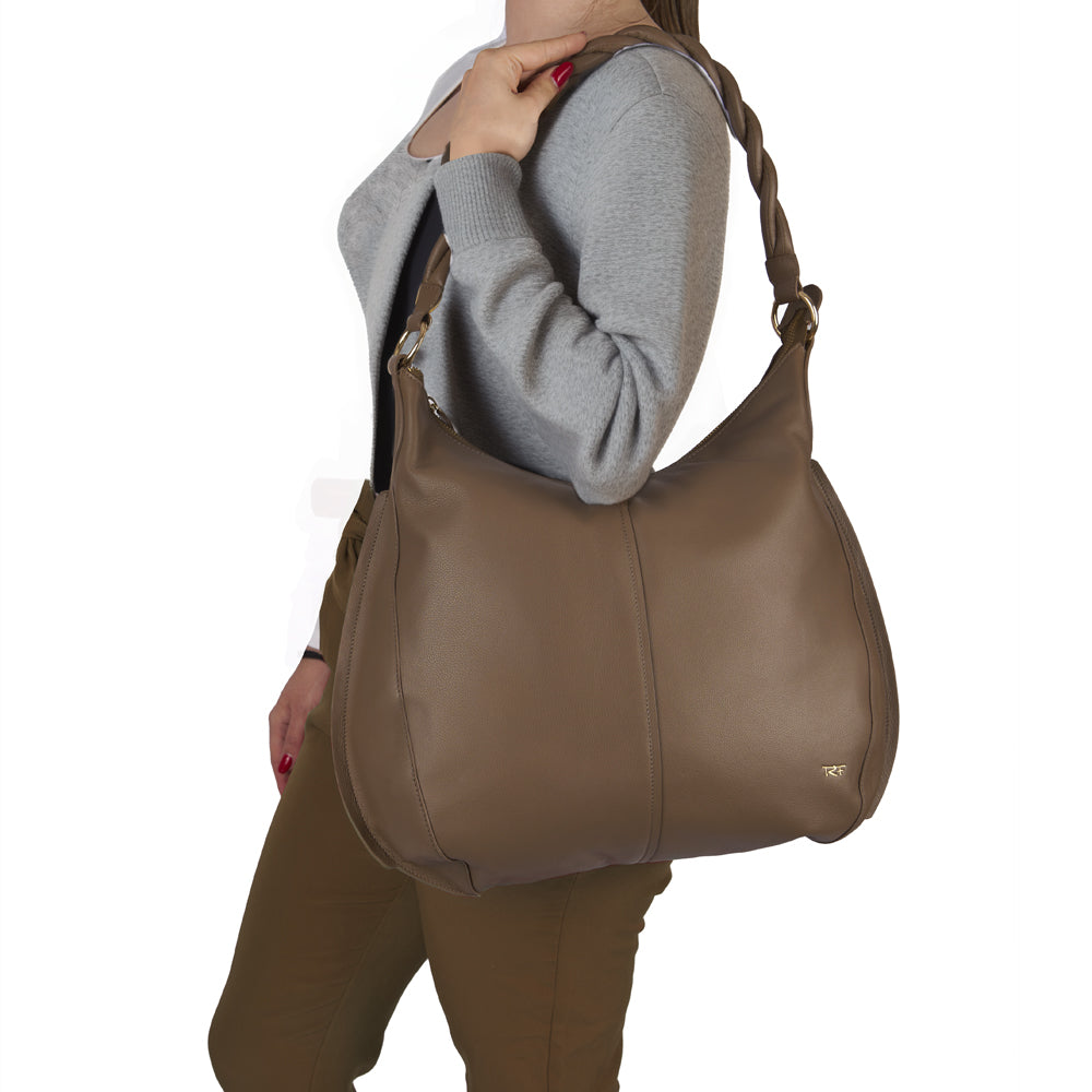 Hobo bag with LED light compartment