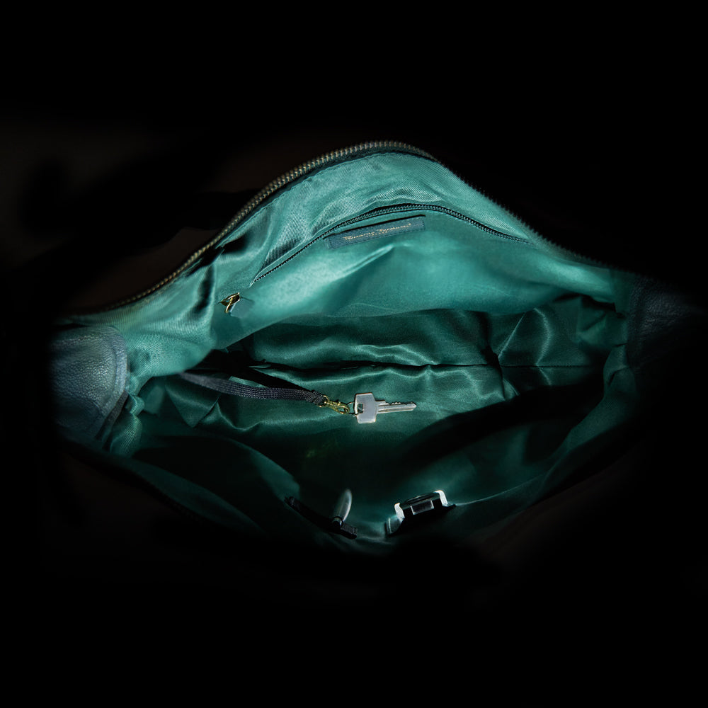 Hobo bag with LED light compartment