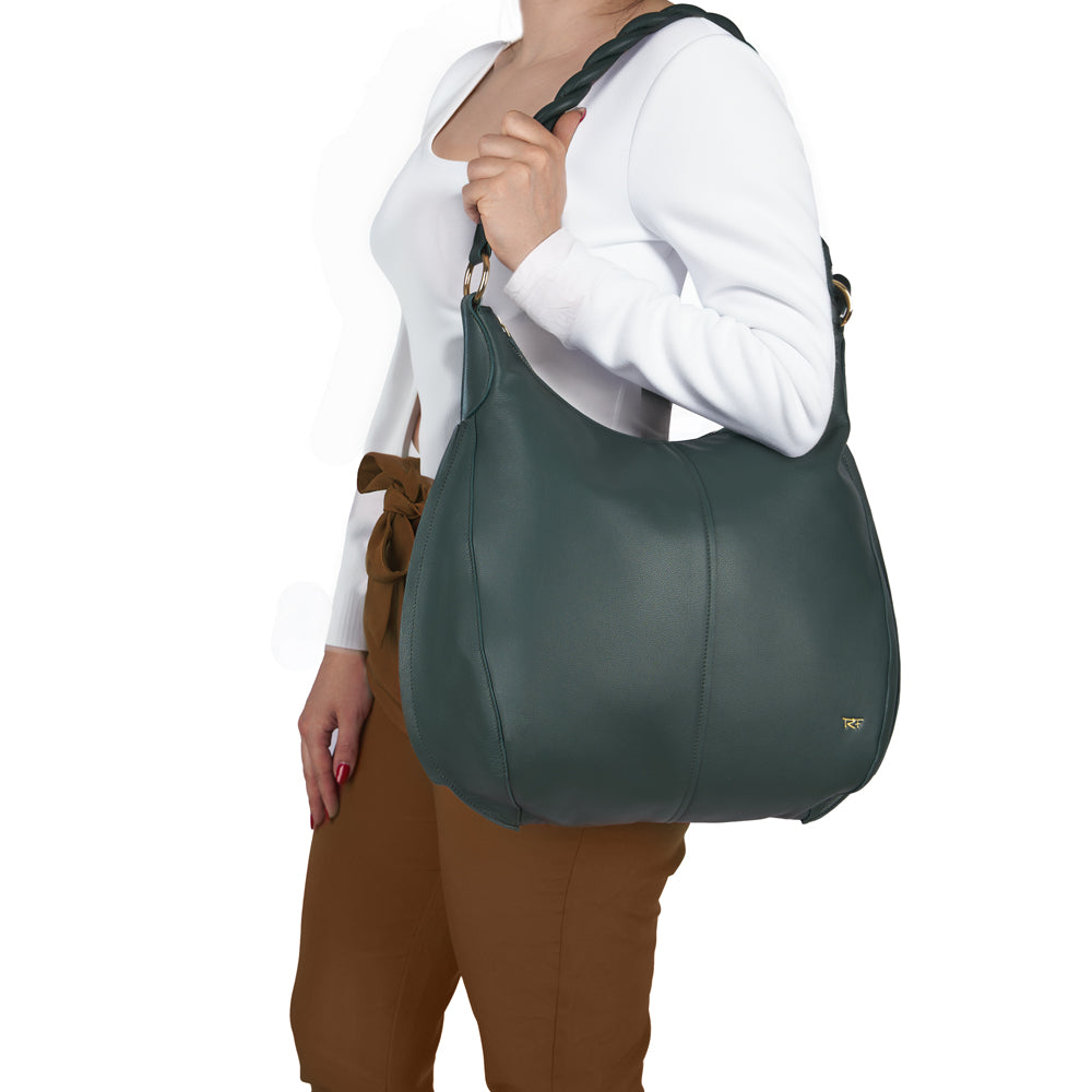 Hobo bag with LED light compartment