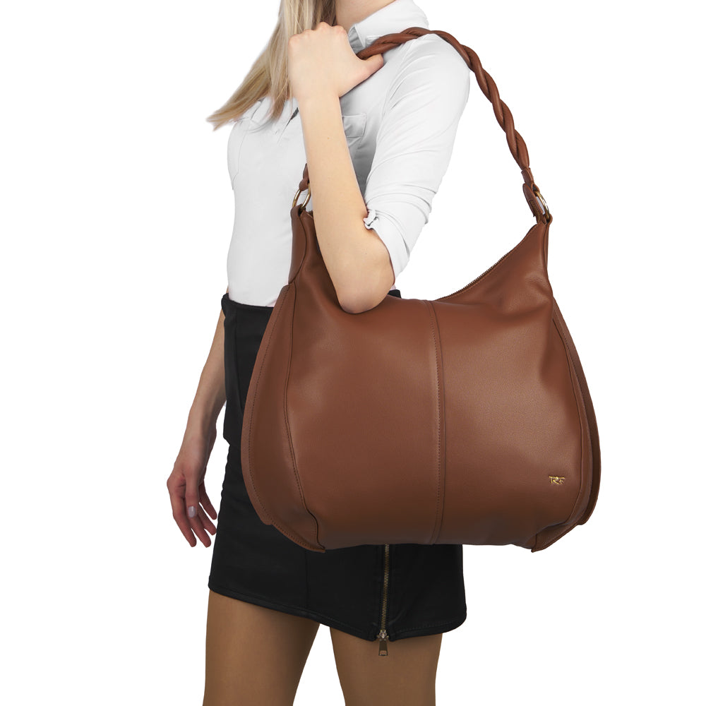 Hobo bag with LED light compartment