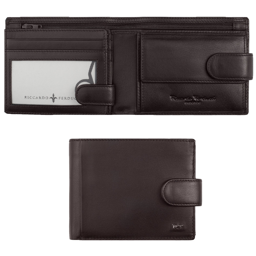 Men's wallet with flap, RFID