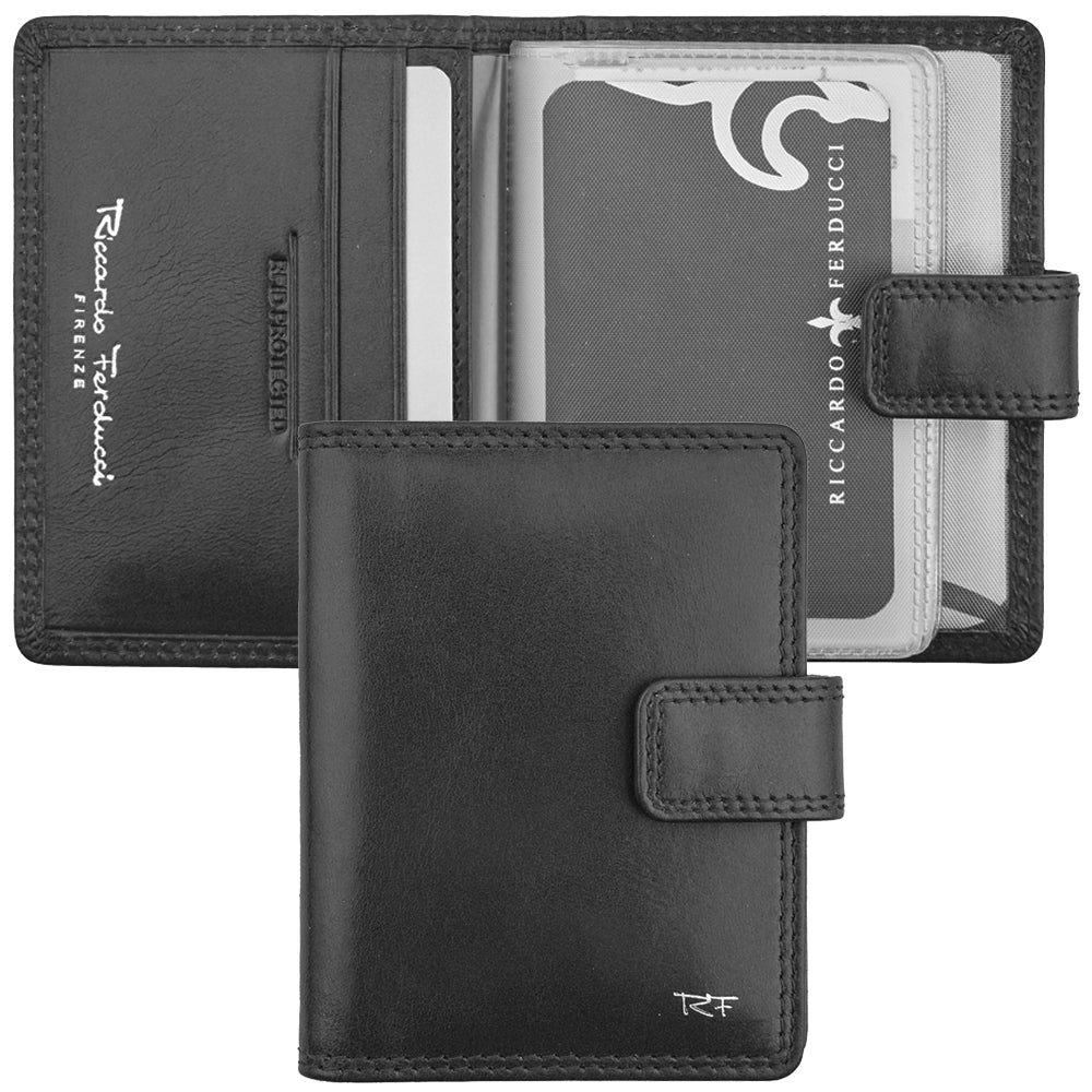 Credit card holder with flap, RFID
