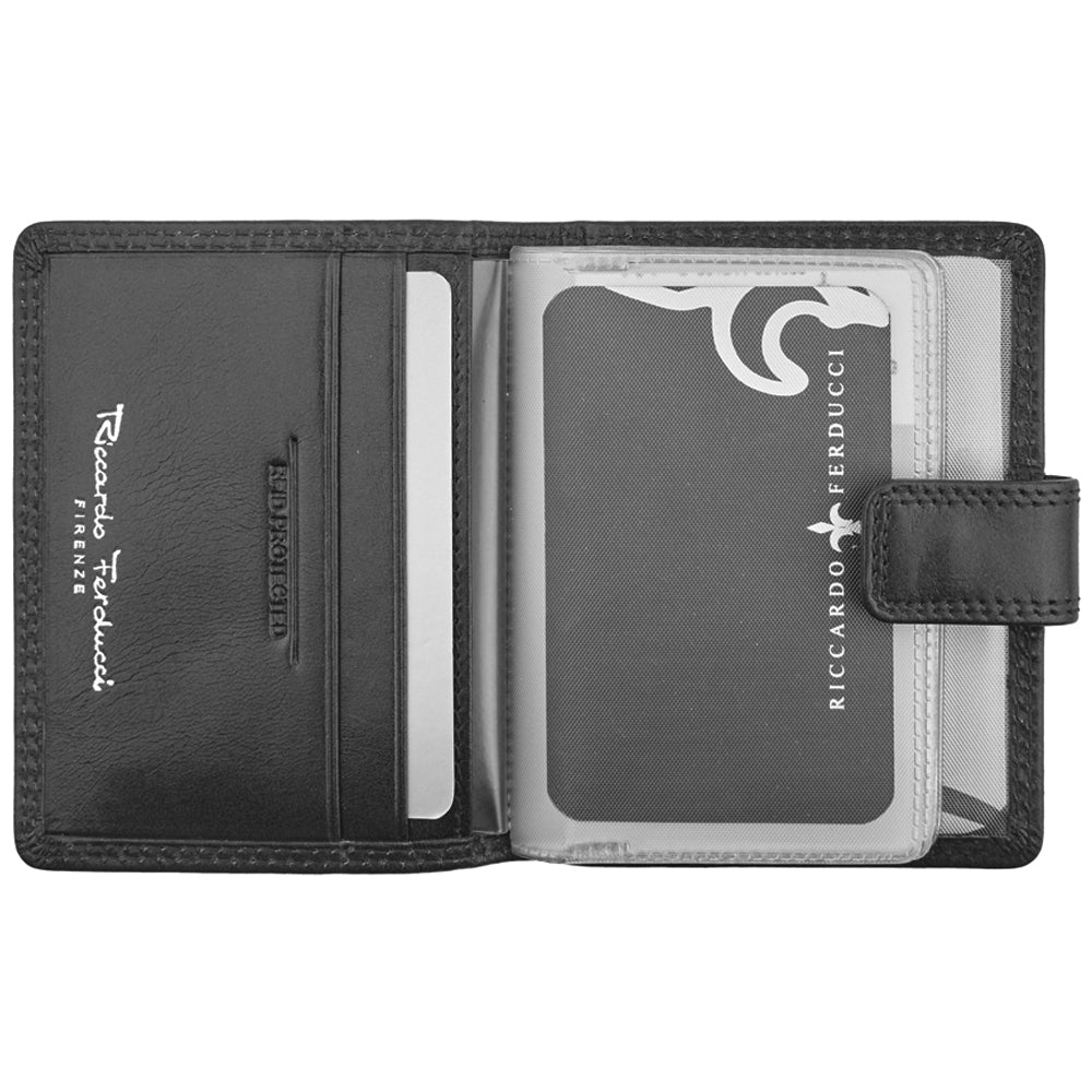 Credit card holder with flap, RFID