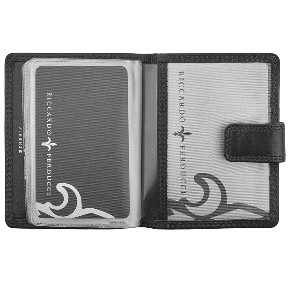 Credit card holder with flap, RFID