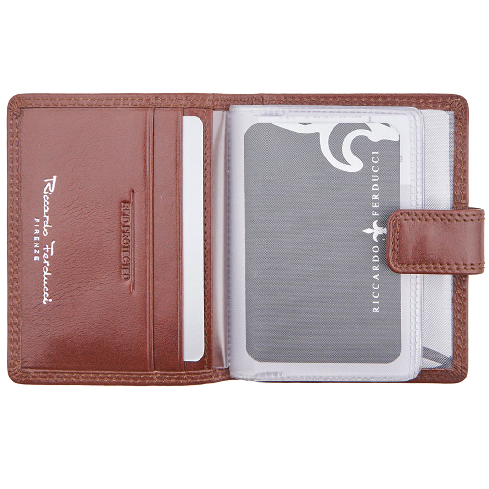 Credit card holder with flap, RFID