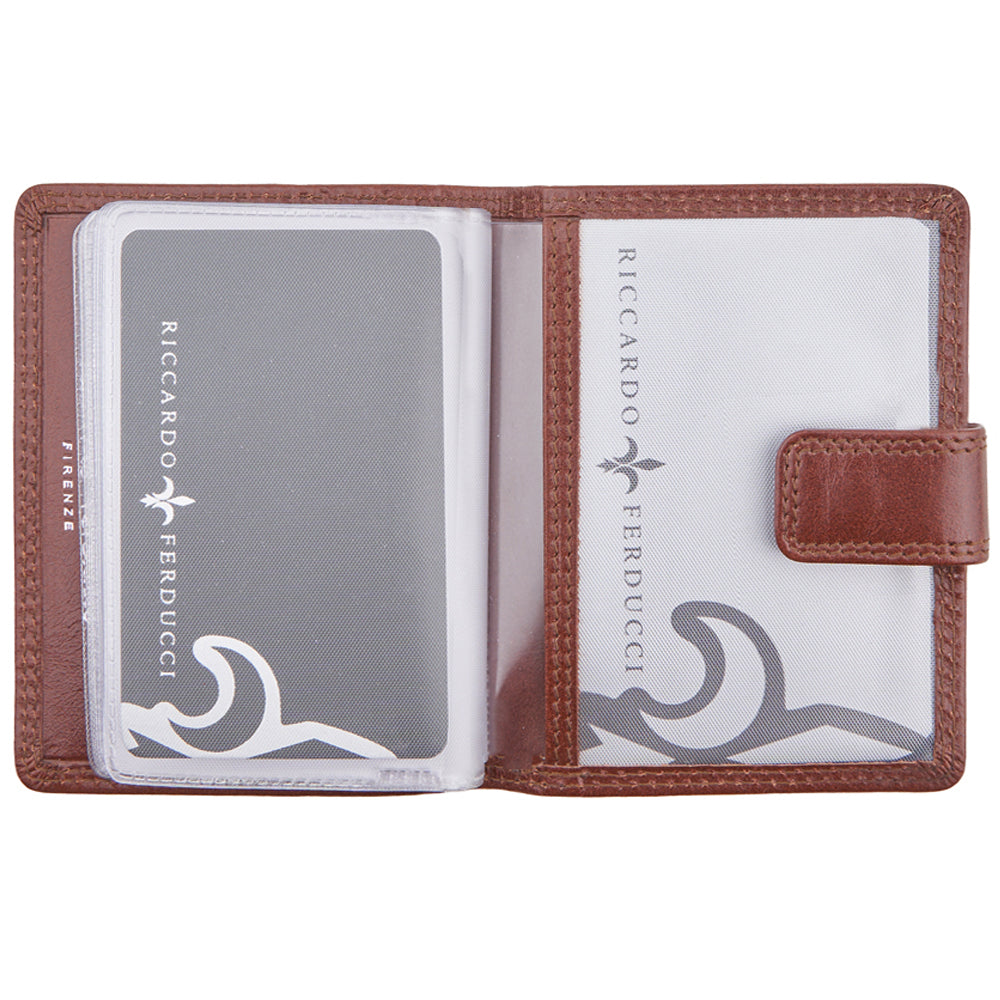 Credit card holder with flap, RFID