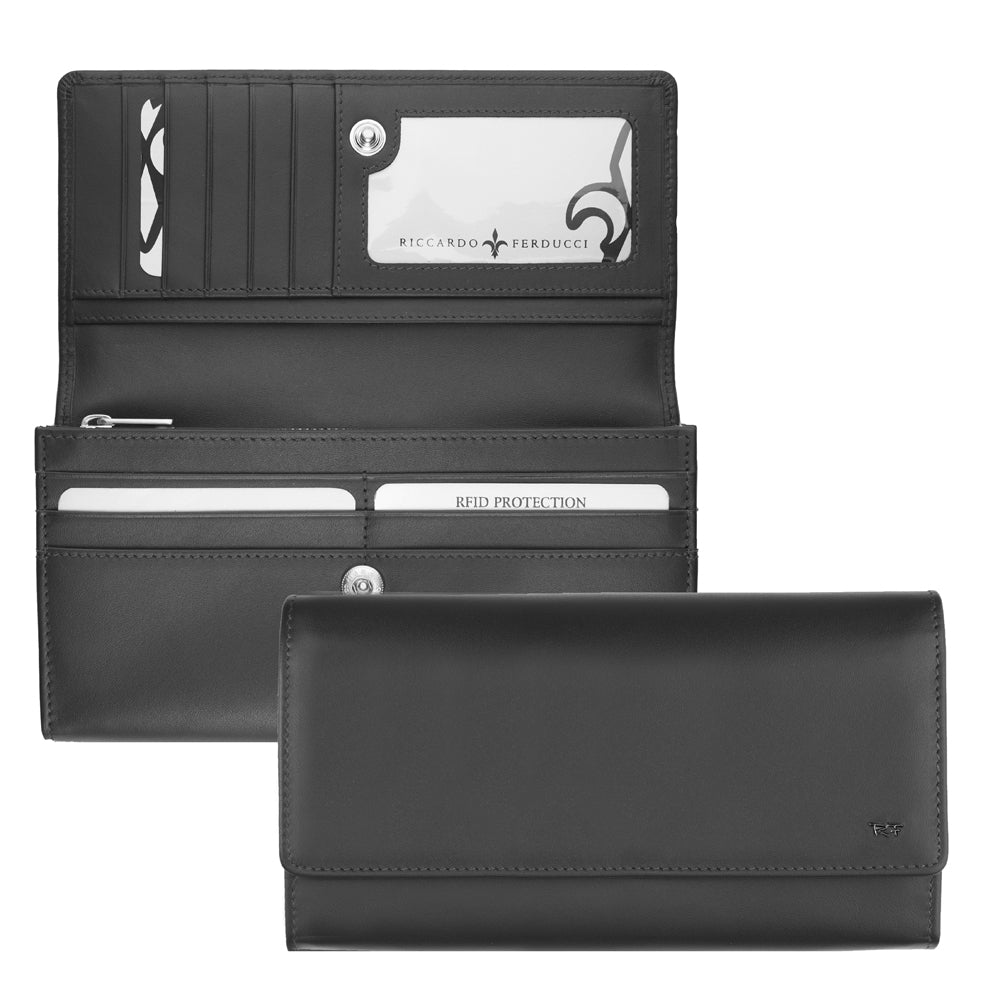 Portefeuille femme, large, RFID