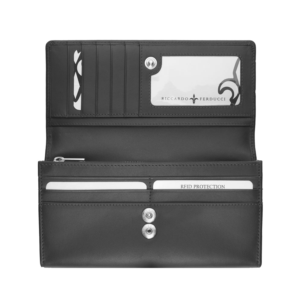 Portefeuille femme, large, RFID