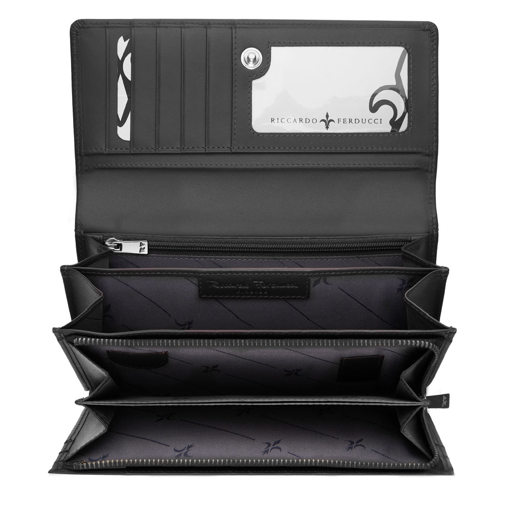 Portefeuille femme, large, RFID
