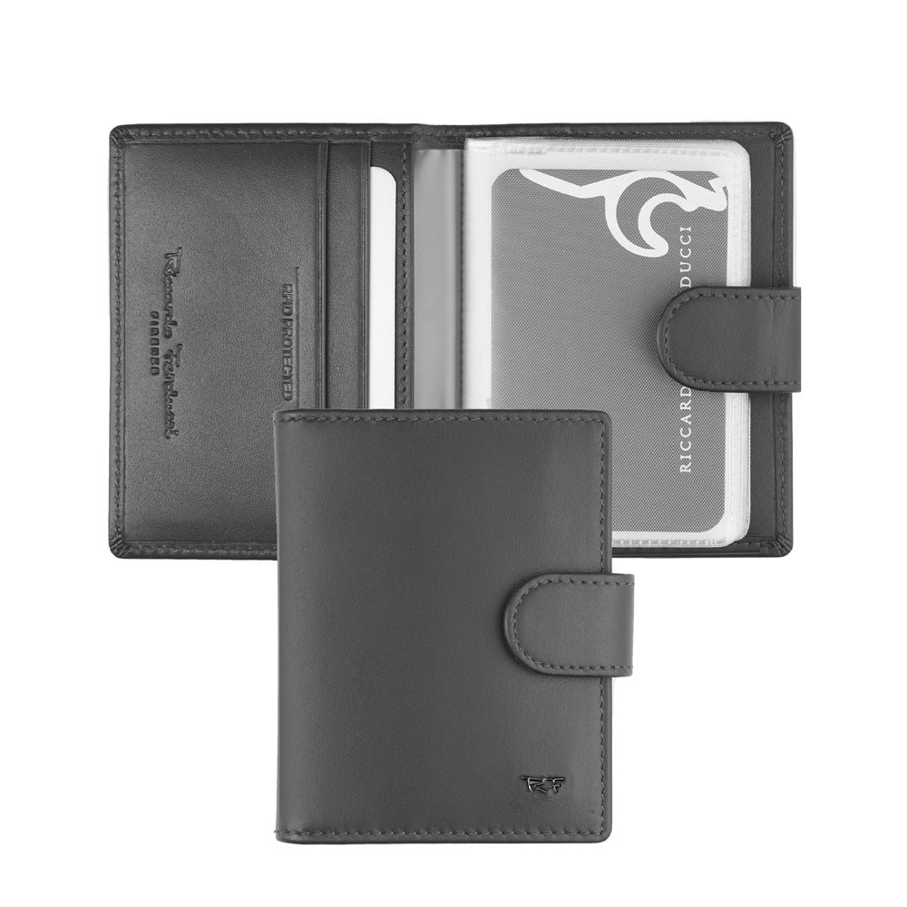 Porte-cartes de crédit avec rabat, RFID