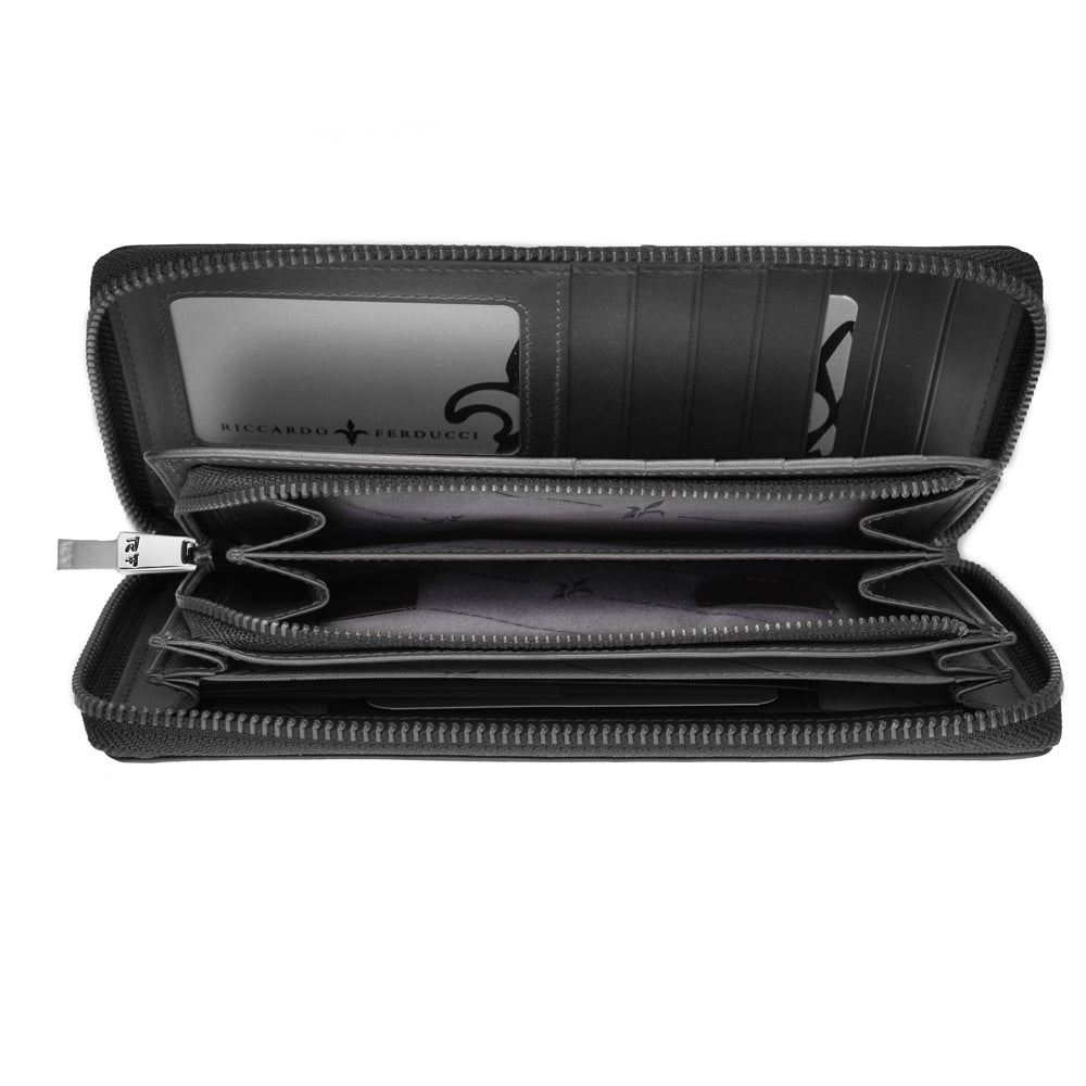 Portefeuille femme, large, RFID