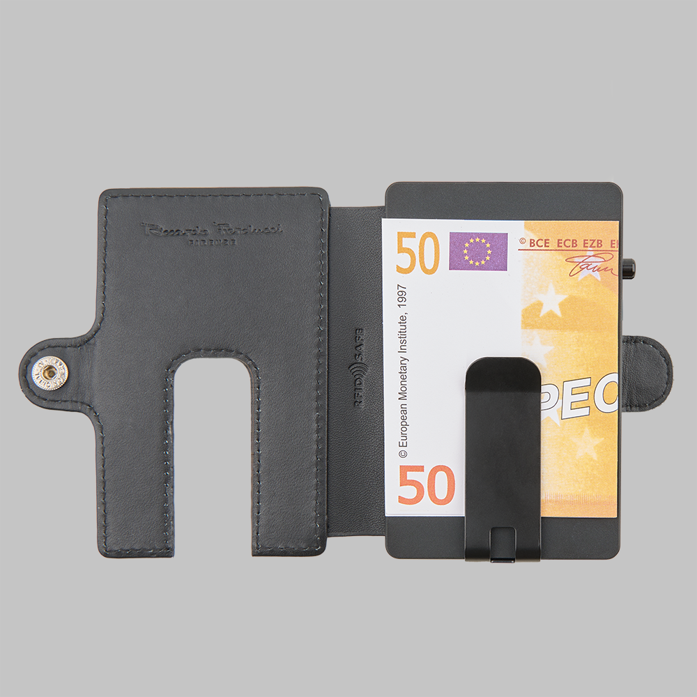 Étui pour cartes de crédit SafeBox avec clip, RFID