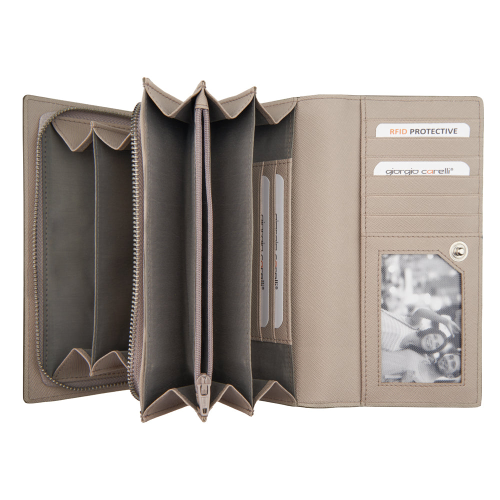 Damen Geldbörse, breit, RFID, Stickerei-Soulbrace