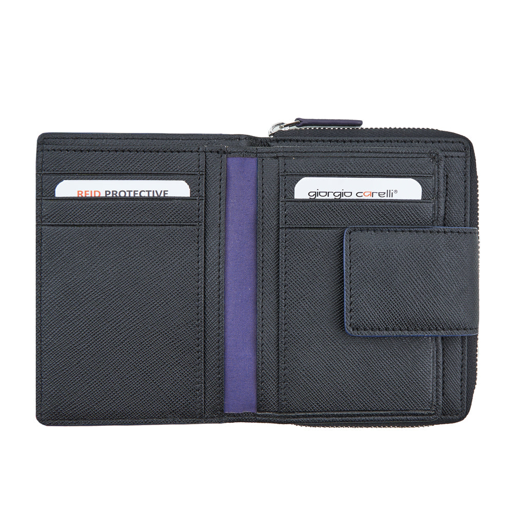 Portefeuille zippé pour femme, RFID, broderie - Soulbrace