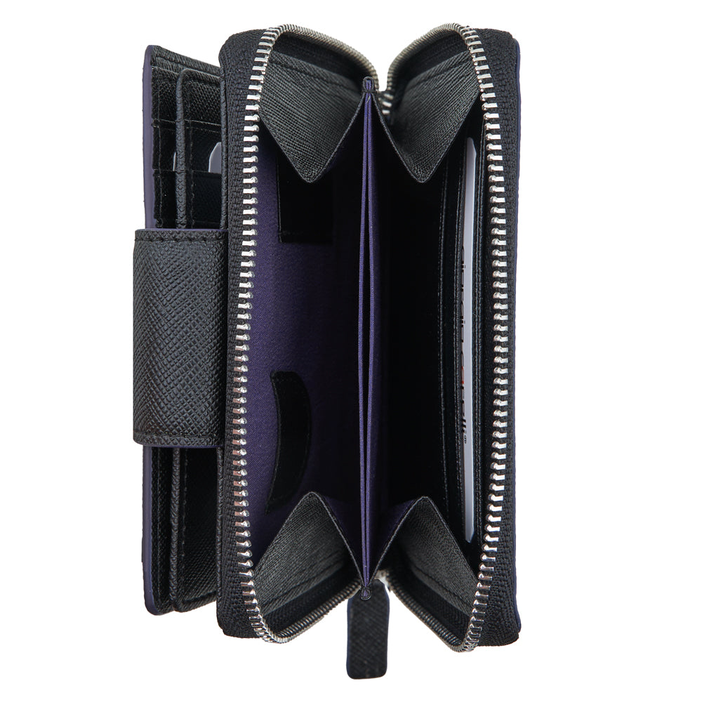 Portefeuille zippé pour femme, RFID, broderie - Soulbrace