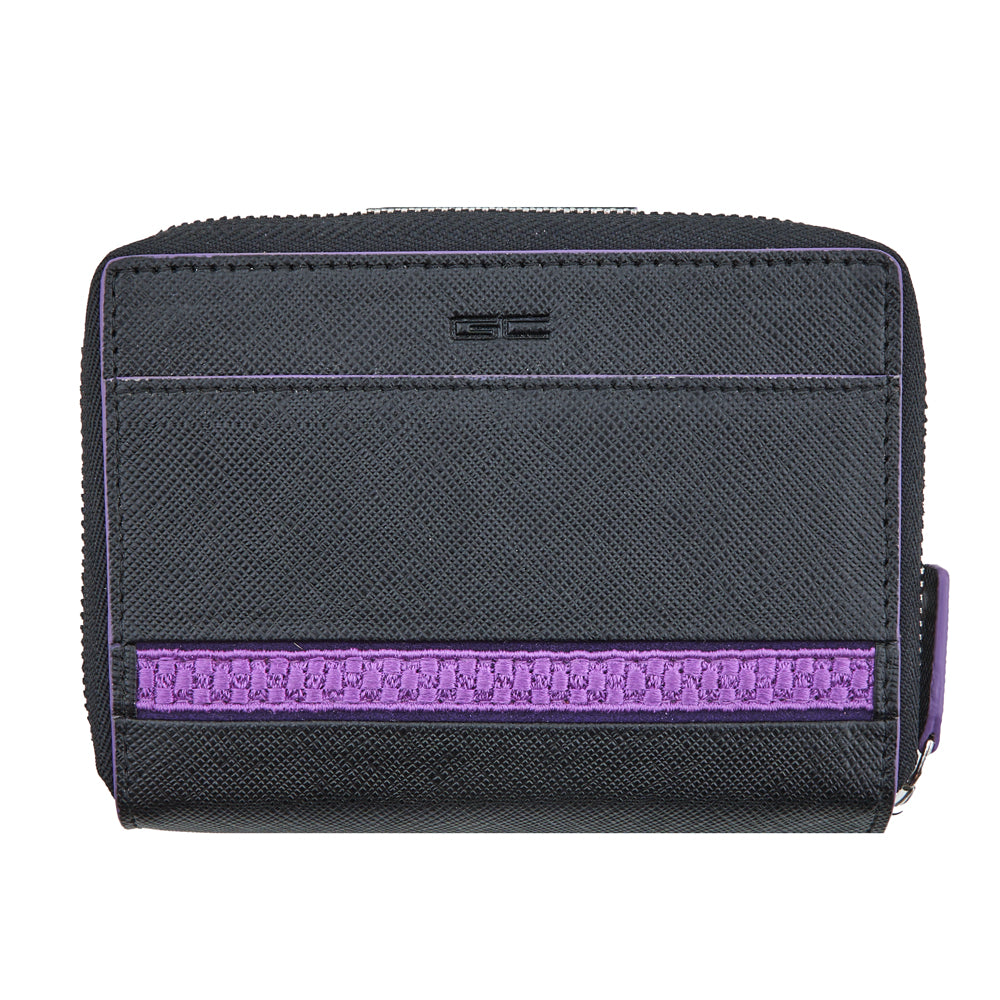 Portefeuille zippé pour femme, RFID, broderie - Soulbrace